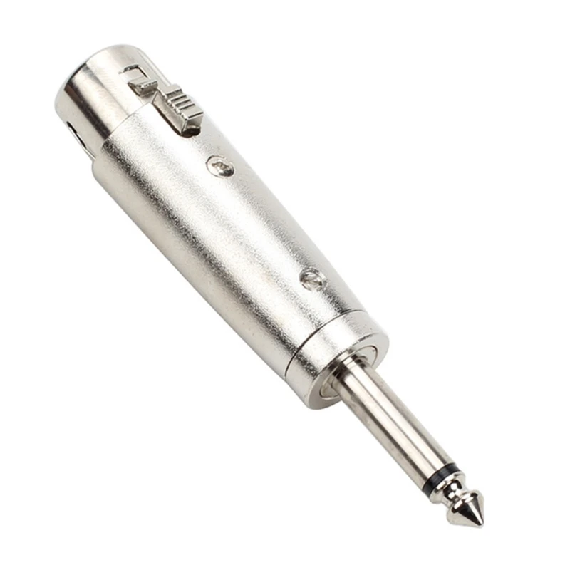 

6.35mm Mono Male Plug to 3Pin Sound Connector Adapter for Microphones Mixers