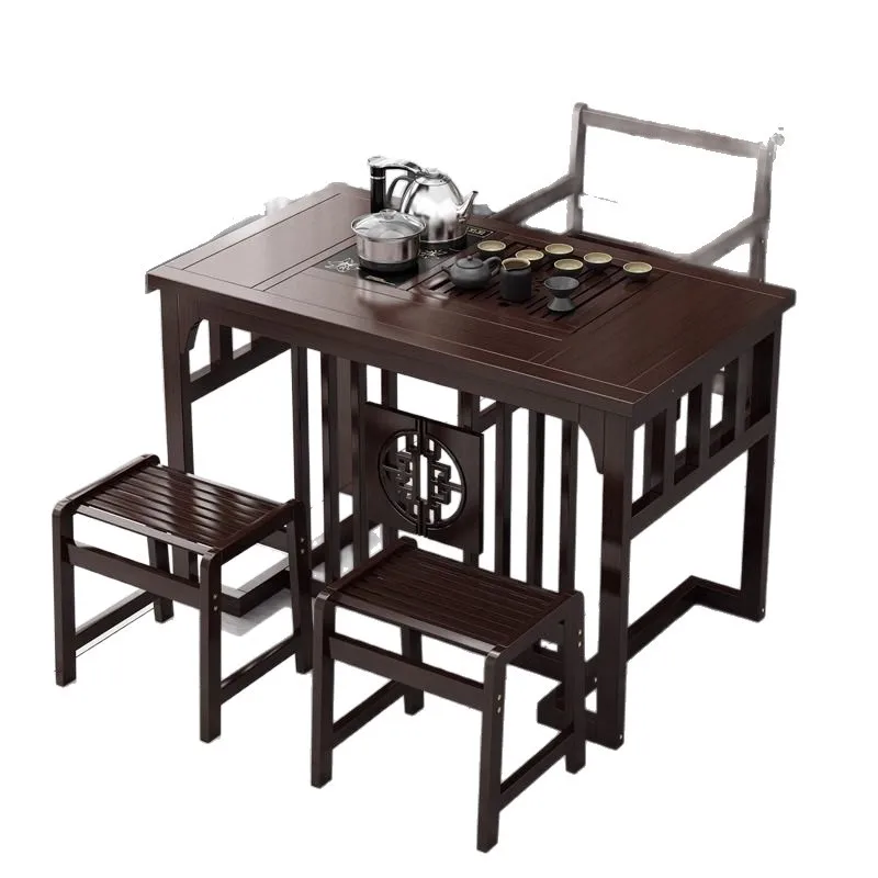 CX household small balcony living room tea table new Chinese style a complete set of movable tea table