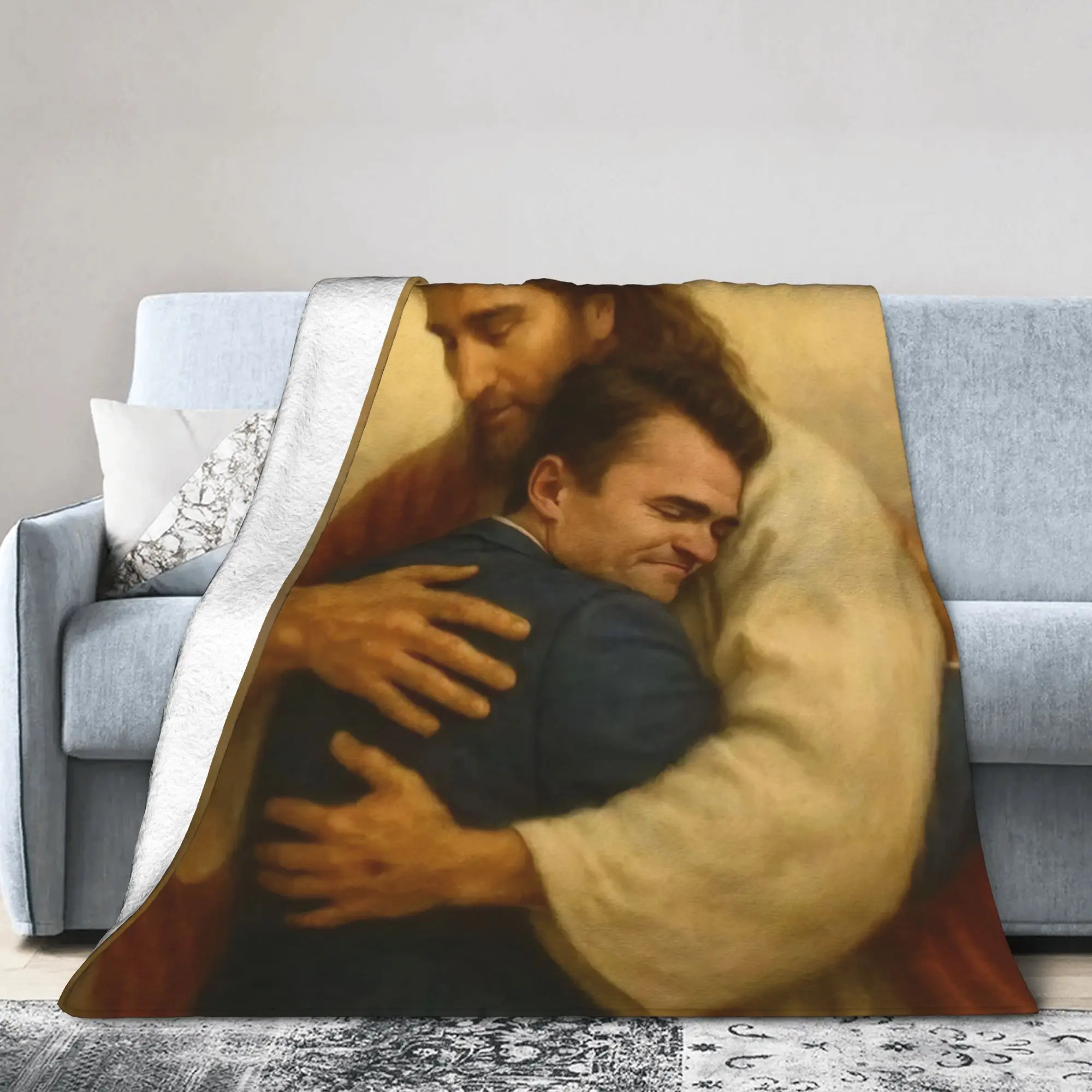 CharlieKirk Angelic Blankets RIP  Fleece Throw Blankets Home Couch Decoration Soft Warm Bedspreads