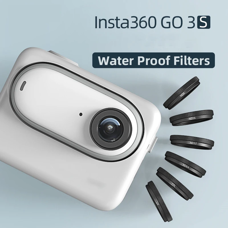 مجموعة فلتر عدسة لـ Insta GO 3S ، ملحق زجاج بصري يعمل بالفوق البنفسجية ، مجموعة ND ، CPL ، ND8 ، ND16 ، ND32 ، ND64