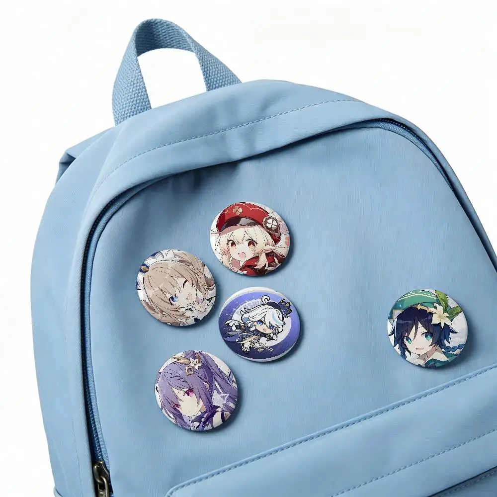 G-Genshin Impac Badge Pins For Friend, Backpack, Clothing, Collectible Accessories, Jewelry Gift