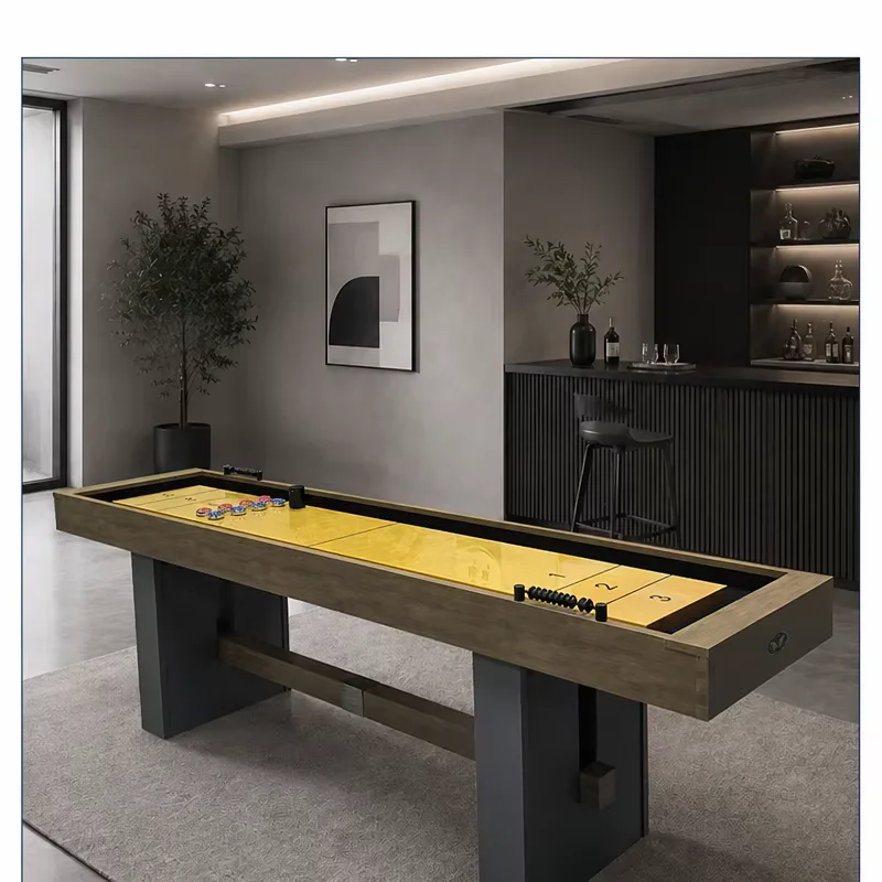 2026 9Ft 2.7M Brown Color Slide Board, Boules Game Table Precision Manufacturing for Home Entertainment and Bar Commercial Use