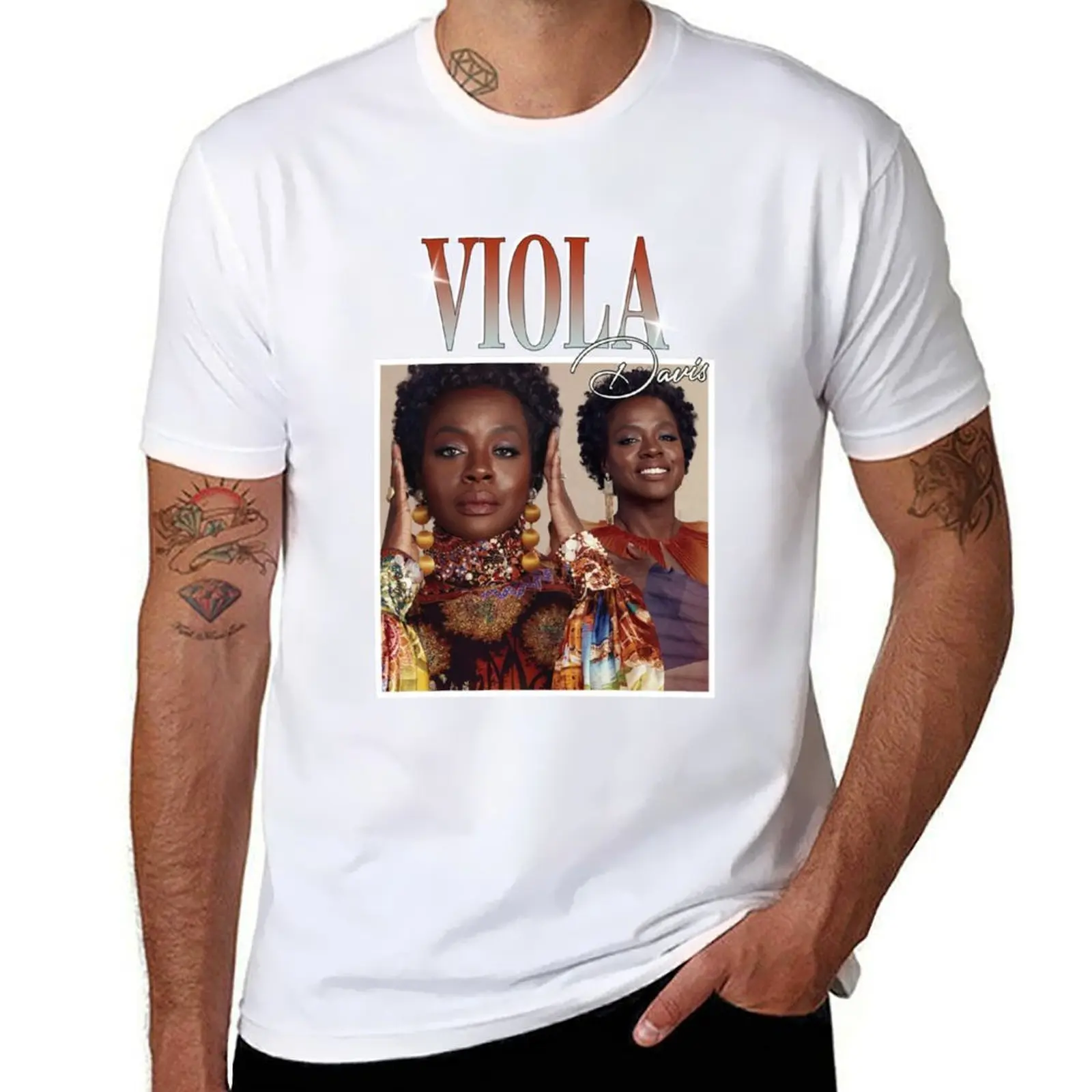 

Viola Davis T-Shirt t shirts for man graphic vintage t shirts for man pack white T-Shirt