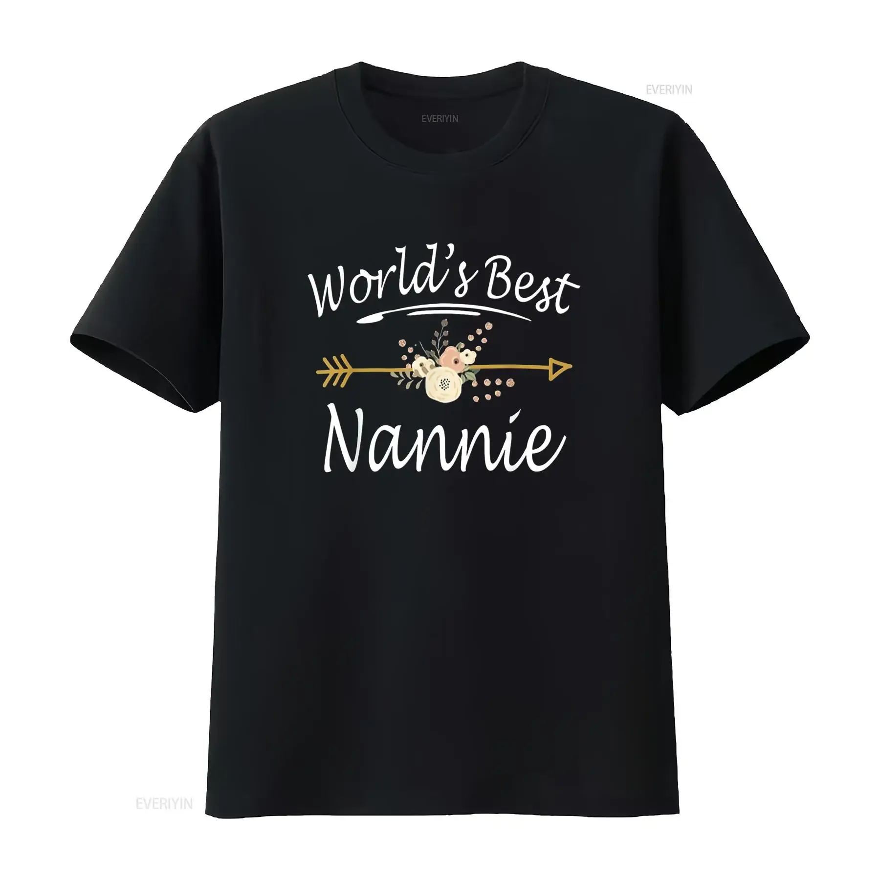 

Женская футболка World S Best Nannie, милый черный винтажный стираный топ 2XL для повседневной носки, стильный растянутый топ