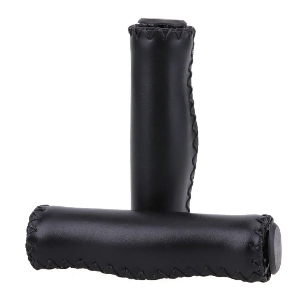 New PU Leather Bicycle Handlebar Grips 5 Colors Anti-slip Bike Handle Grip Bike Accessories