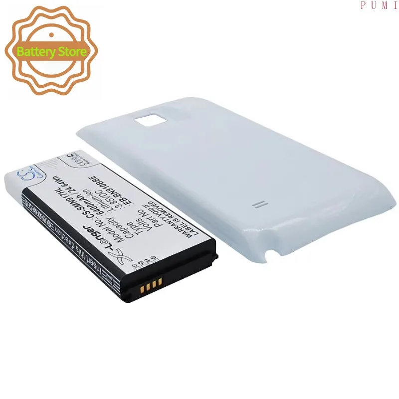 CS Replacement Battery for Samsung Galaxy Note 4,SM-N910W8,SM-N910R4,SM-N910L,SM-N910V,SM-N9 PN:EB-BN910BBE 6400mAh / 24.64Wh