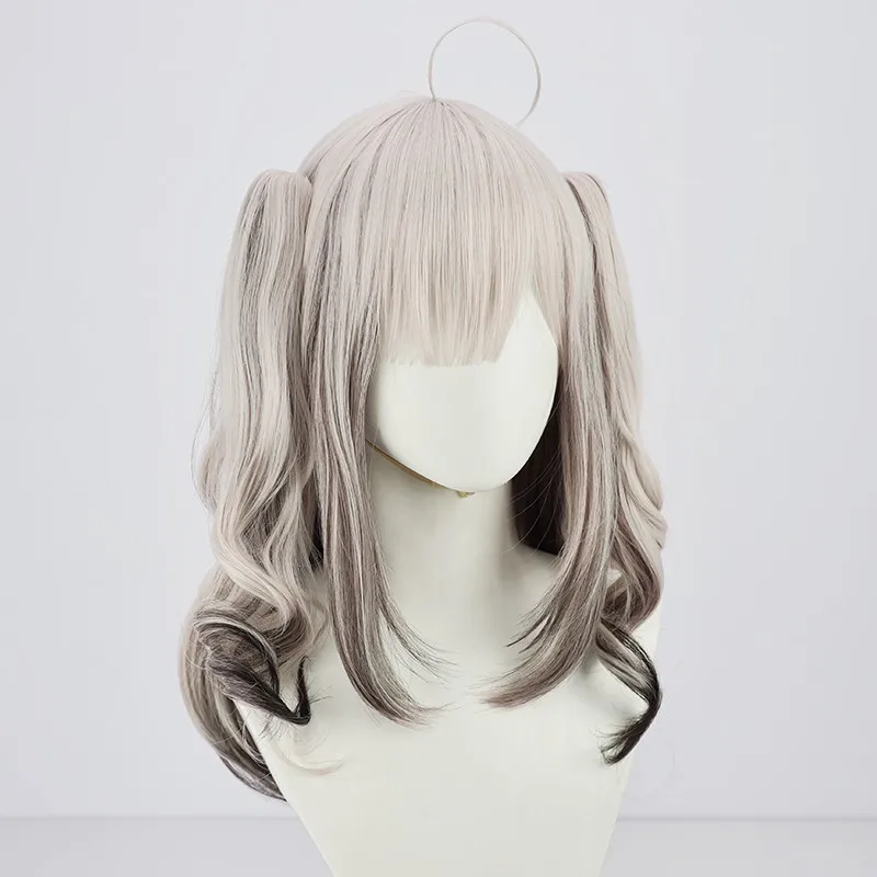 VTuber Sukoya Kana Cospaly Wig – Split Double Ponytail – Heat Resistant Fiber Wigs for Adult – Breathable Rose Net Cap