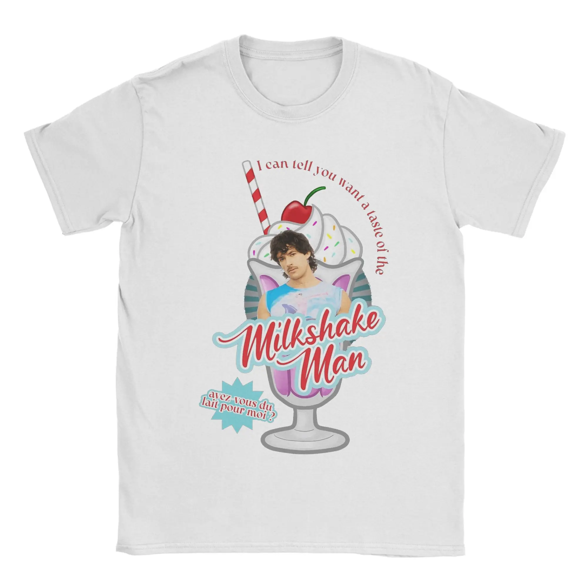 

Eurovisioned 2025 Men T Shirts Milkshake Man Australia Creative Tees Short Sleeve T-Shirts Pure Cotton Printing Clothing
