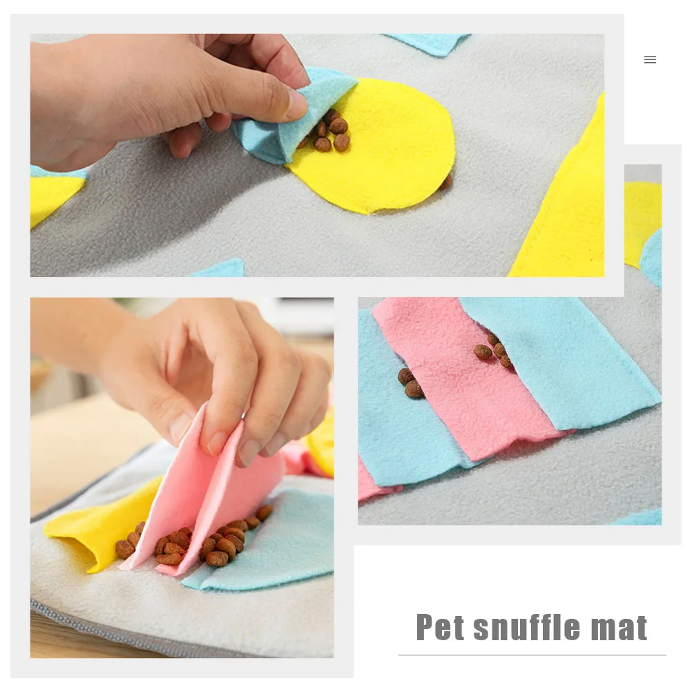 

Premium Pet Snuffle Mat for Dogs Cats Small Animals Food Hiding Slow Feeding Training Play Mat for Mental Stimulation and