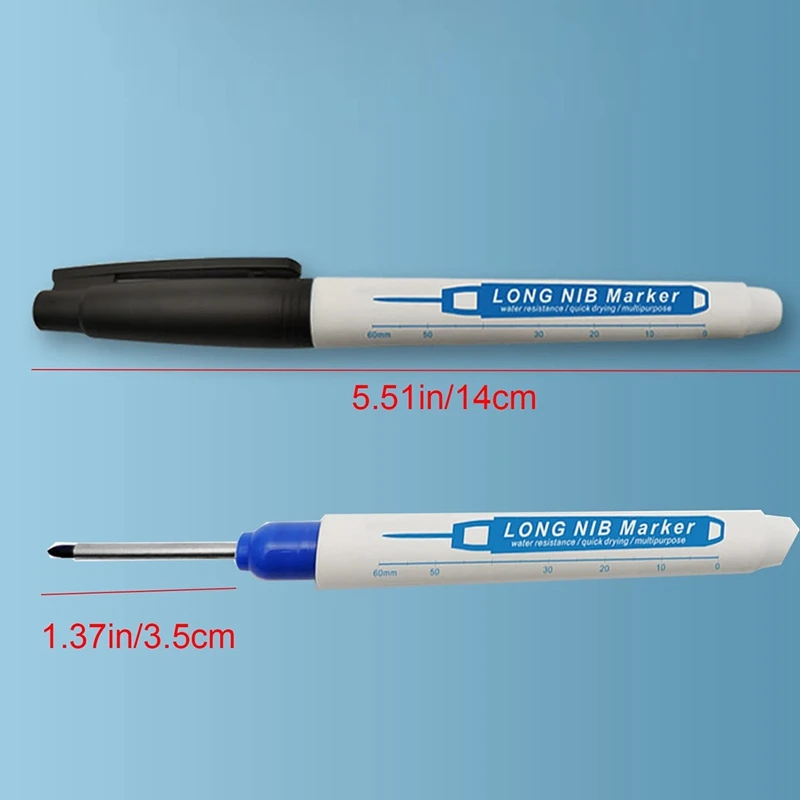 Pennarelli a portata profonda impermeabili da 8 pezzi pennarelli a becchi lunghi pennarelli e pennarelli permanenti con punta In feltro da 2Mm, portata di 30Mm