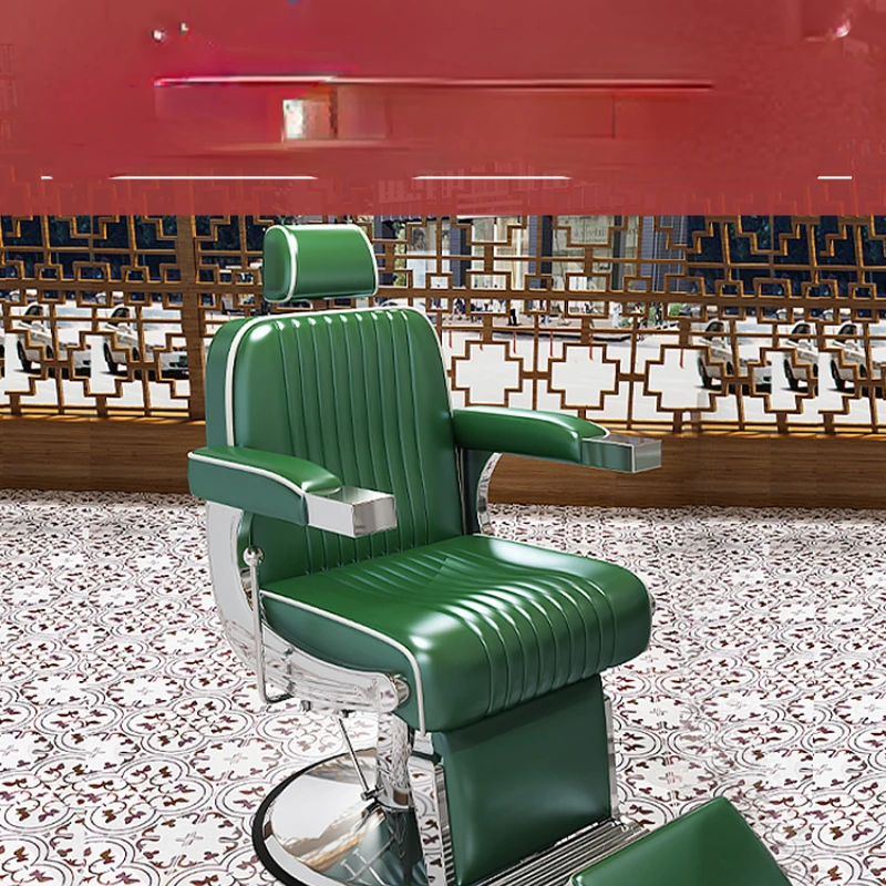 Custom-made barber shop chair hair salon can be put down retro men's shaving oil head dyeing and cutting chair.