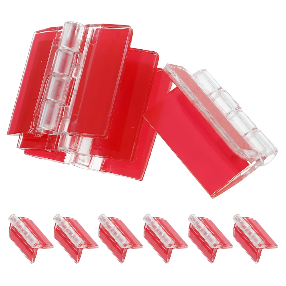 

12 Pcs Small Hinges For Crafts Hinge Acrylic Mini Clear Adhesive Strips Craft Furniture Display St Plastic Hinges