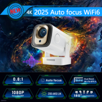 2025 Smart Projector Android 11 Supperted 4K Dual Wifi6 200 ANSI H713 Quad-core 1080P Home Cinema Outdoor Projetor Screen