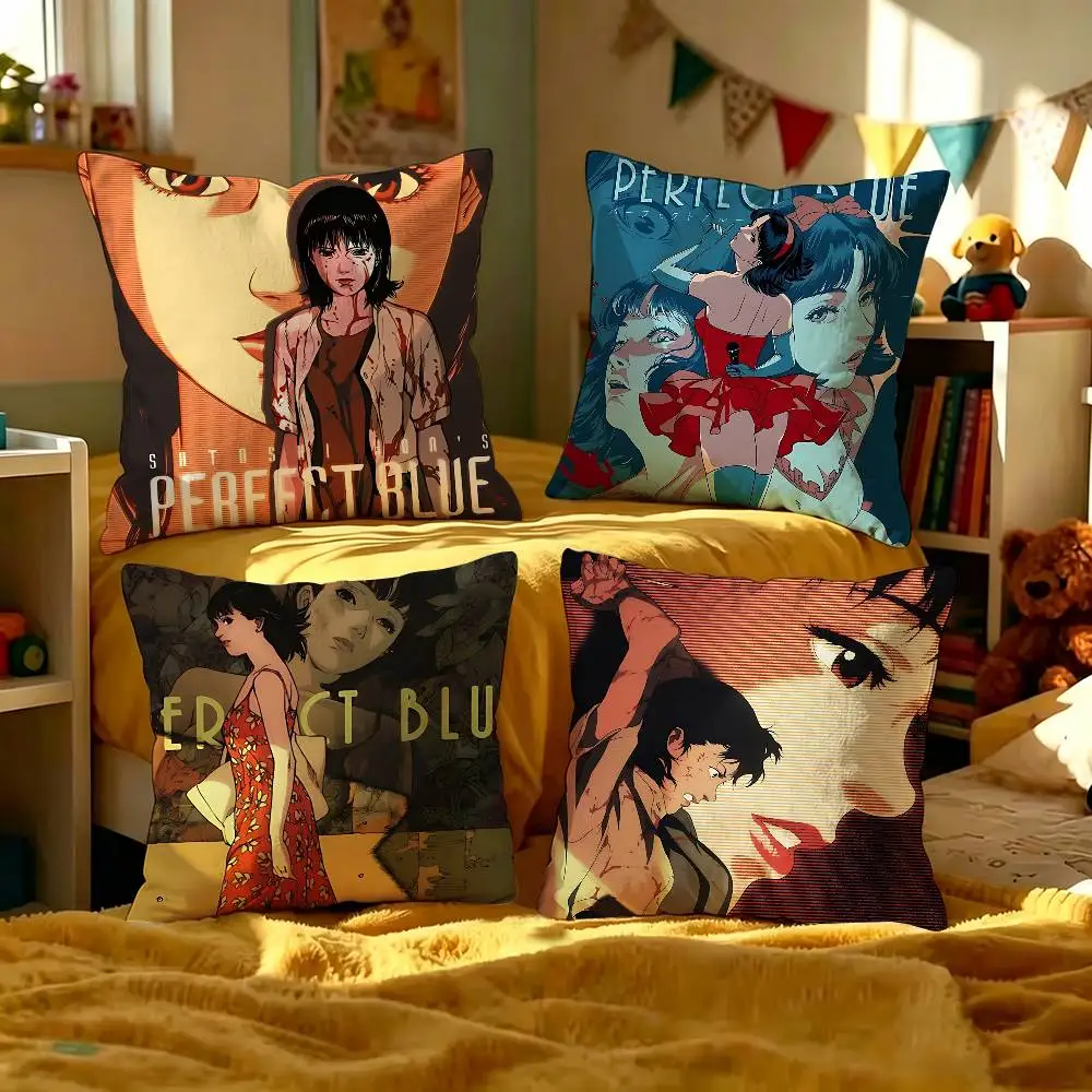Perfect Blue Canvas Japanese Anime Horror Movie Personalized Pillow Dust Cover Bedroom Kids Party Decoration Pillowcase Birthday