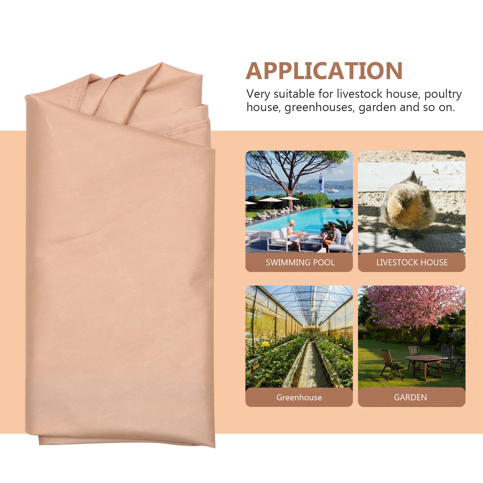 

Garden Canopy Sunscreen Shade Sail Outdoor Protective Cloth High Density Tear Resistance Durable Sun Cloth Plants Awning