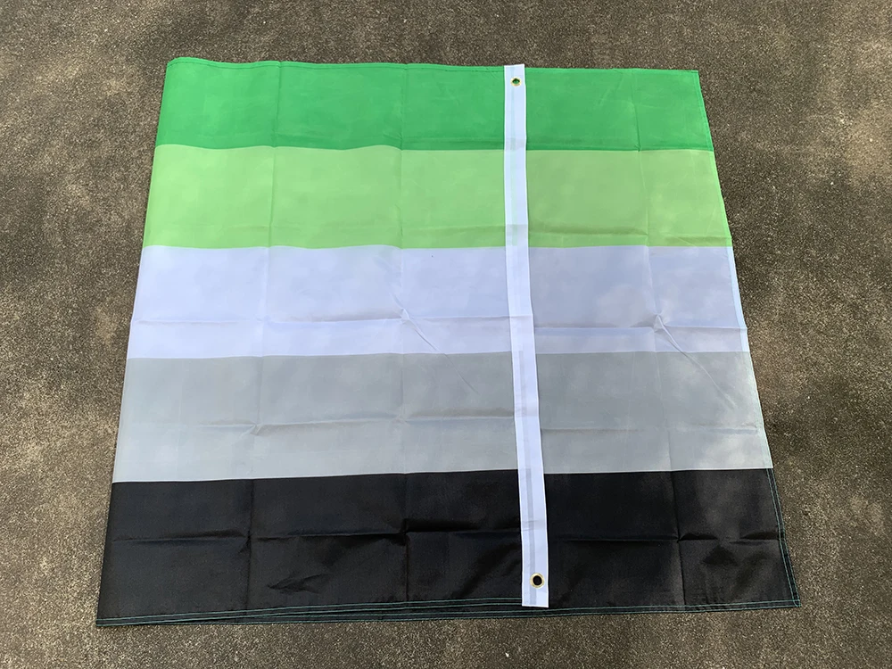 3x5 ft Rainbow Flag 90X150cm   LGBTQIA Romantic Orientation Aromantic Pride Flag ​polyester hanging banner for decoration