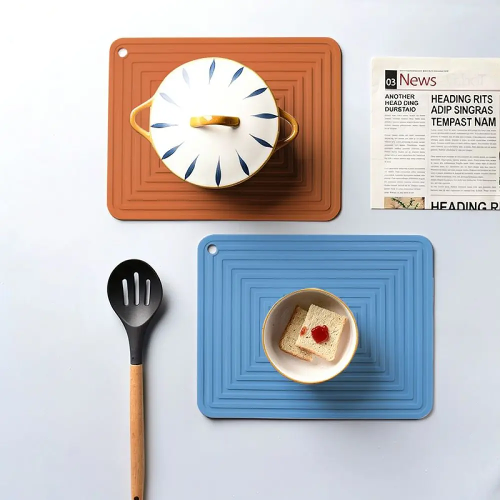 Flexible Silicone Heat Resistant Trivet Kitchen Insulation Mat Table Protective Pad For Hot Pans Dishes Bowls Tray