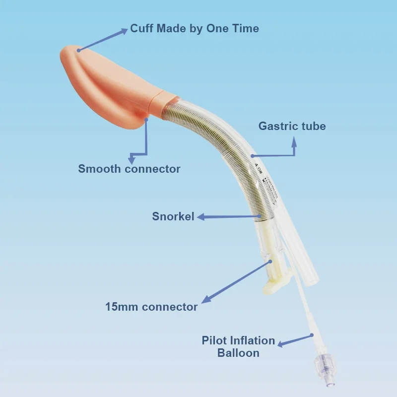 Double Lumen Silicone Reinforced Laryngeal Mask Airway Disposable High Quality LMA Size 3.0 / 4.0 Wholesale