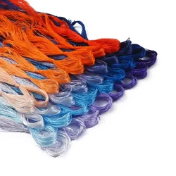 8 Skeins Mulberry Silk Floss Embroidery Thread Floss-Cross Stitch Threads China Silk Woven Jewelry Threads DIY Sewing Kits