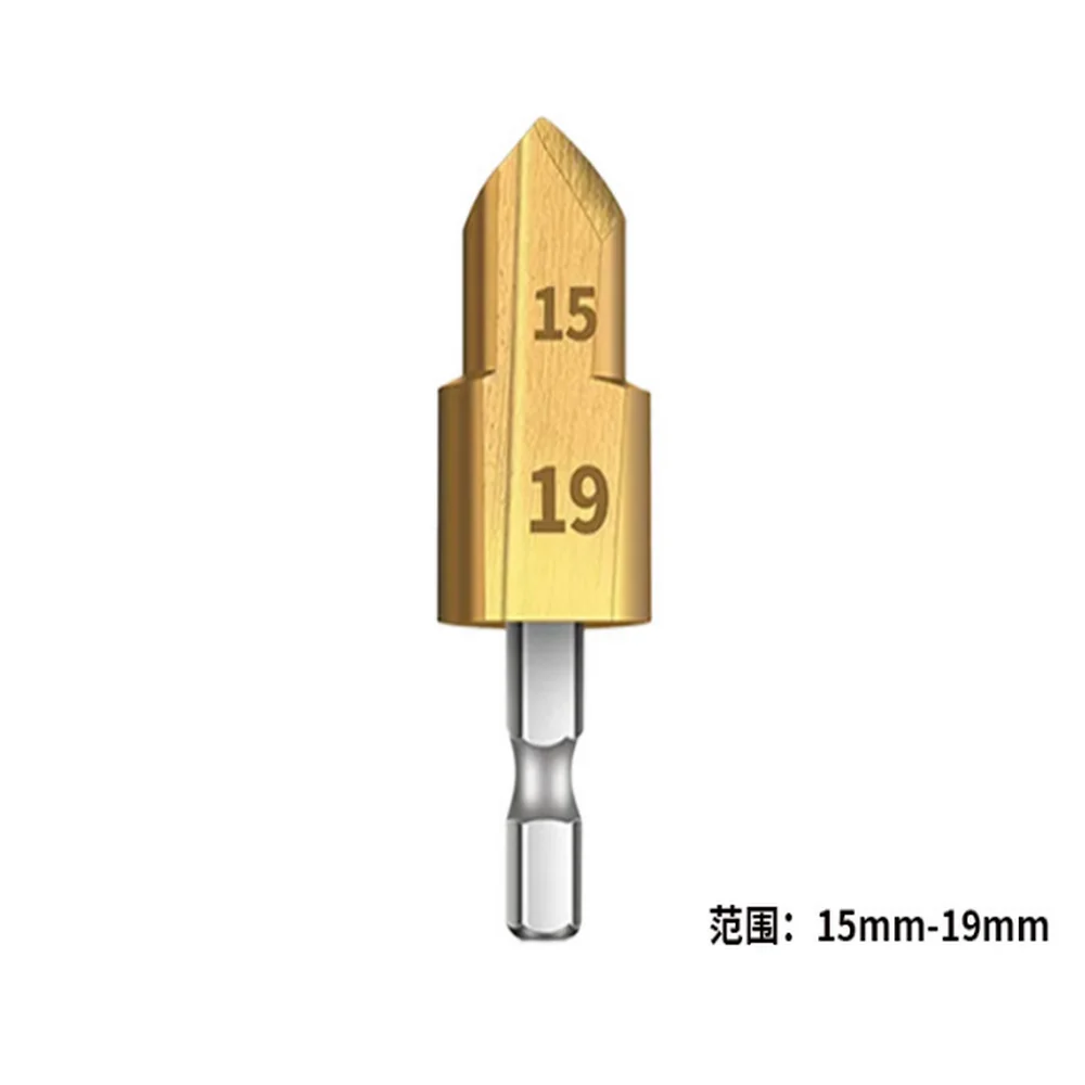 Imagem -02 - Tubulação de Água Alargador Brocas Hex Shank Rolamento de Aço Feito pr Step Drill 15 mm 19 mm 18 mm 24 mm 24 mm 31 mm Nova Chegada