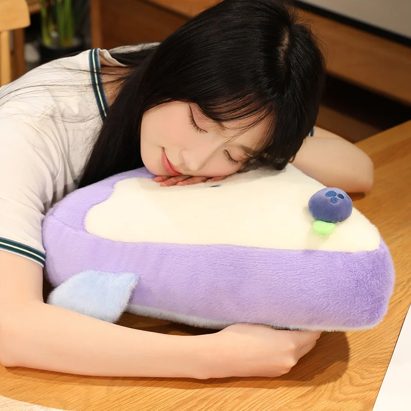 25-60cm 만화 과일 케이크 봉제 인형 베개 딸기 포도 망고 블루 베리 케이크 플러시 장난감 홈 인테리어 어린이를위한 선물