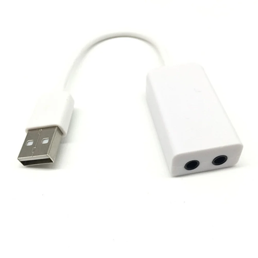 Adaptor Kartu Suara Usb 2.0 Antarmuka Audio Virtual 7.1 Saluran Untuk Laptop Notebook Speaker 3D Led Tanpa Driver