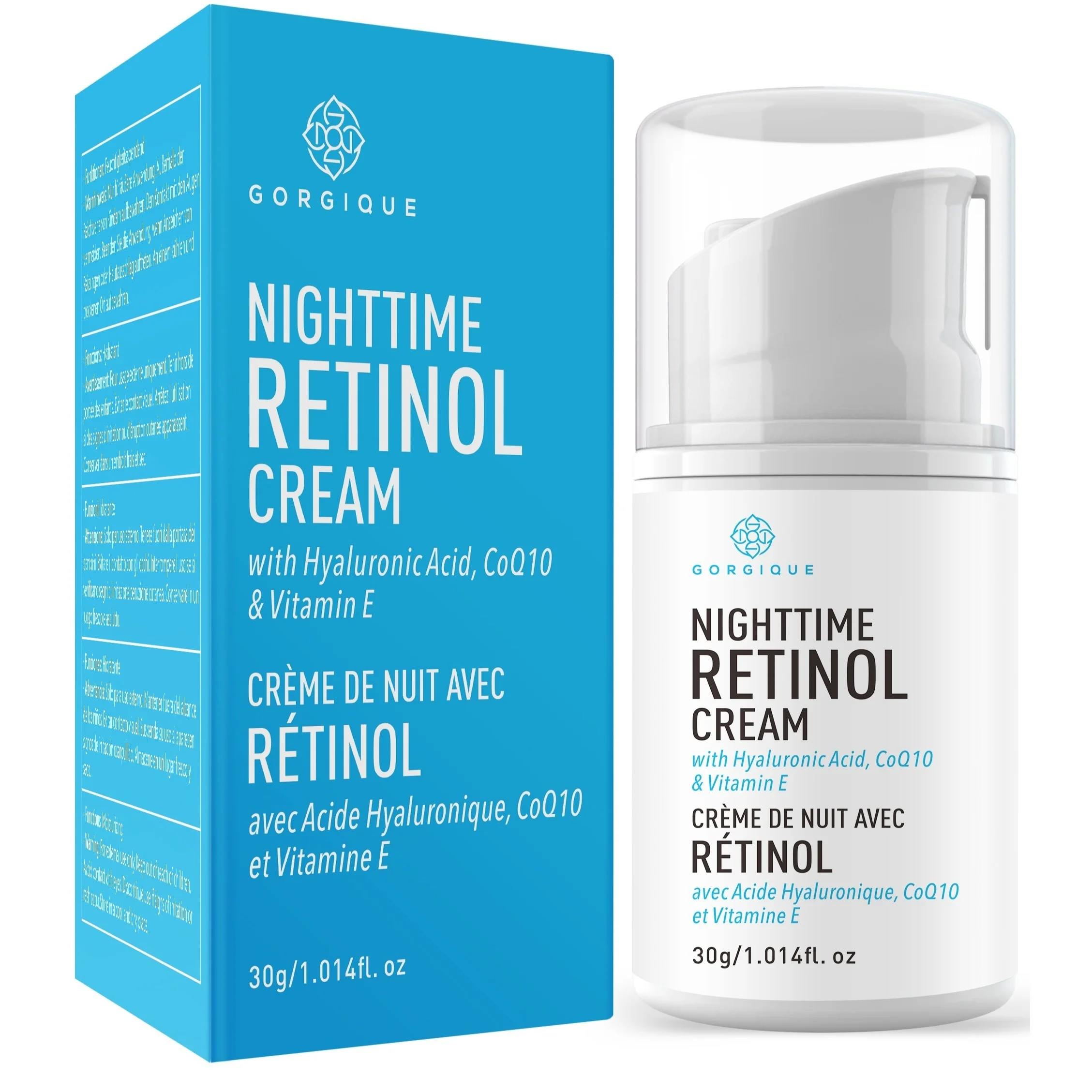 Retinol Nighttime Cream To Help Achieve Younger Looking Skin with Advanced Peptides Panthenol Hyaluronic Acid and Coq10