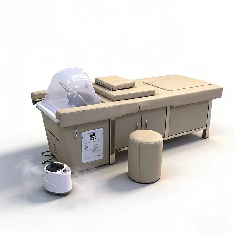 Electric Lift Sitting and Reclining Multifunctional Thai Hair Washing Foot Massage Table Head Spa Shampoo Bed Table Headspa