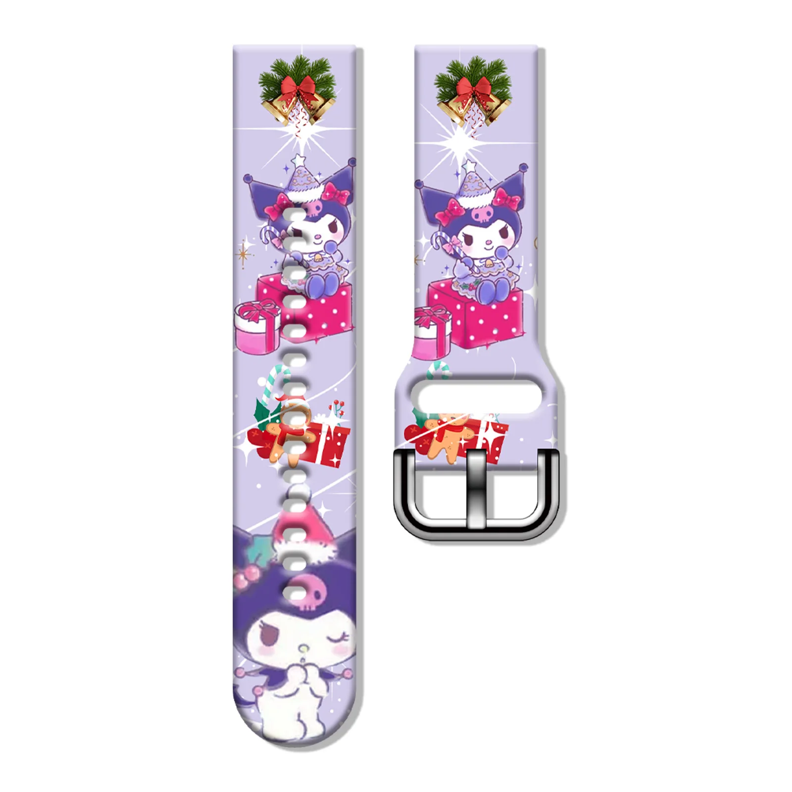 

20mm Christmas Kulomi Printed Strap for Samsung Galaxy 7/6/5 40mm Band Replaceable Bracelet 22mm for Xiaomi Amazfit Watchband