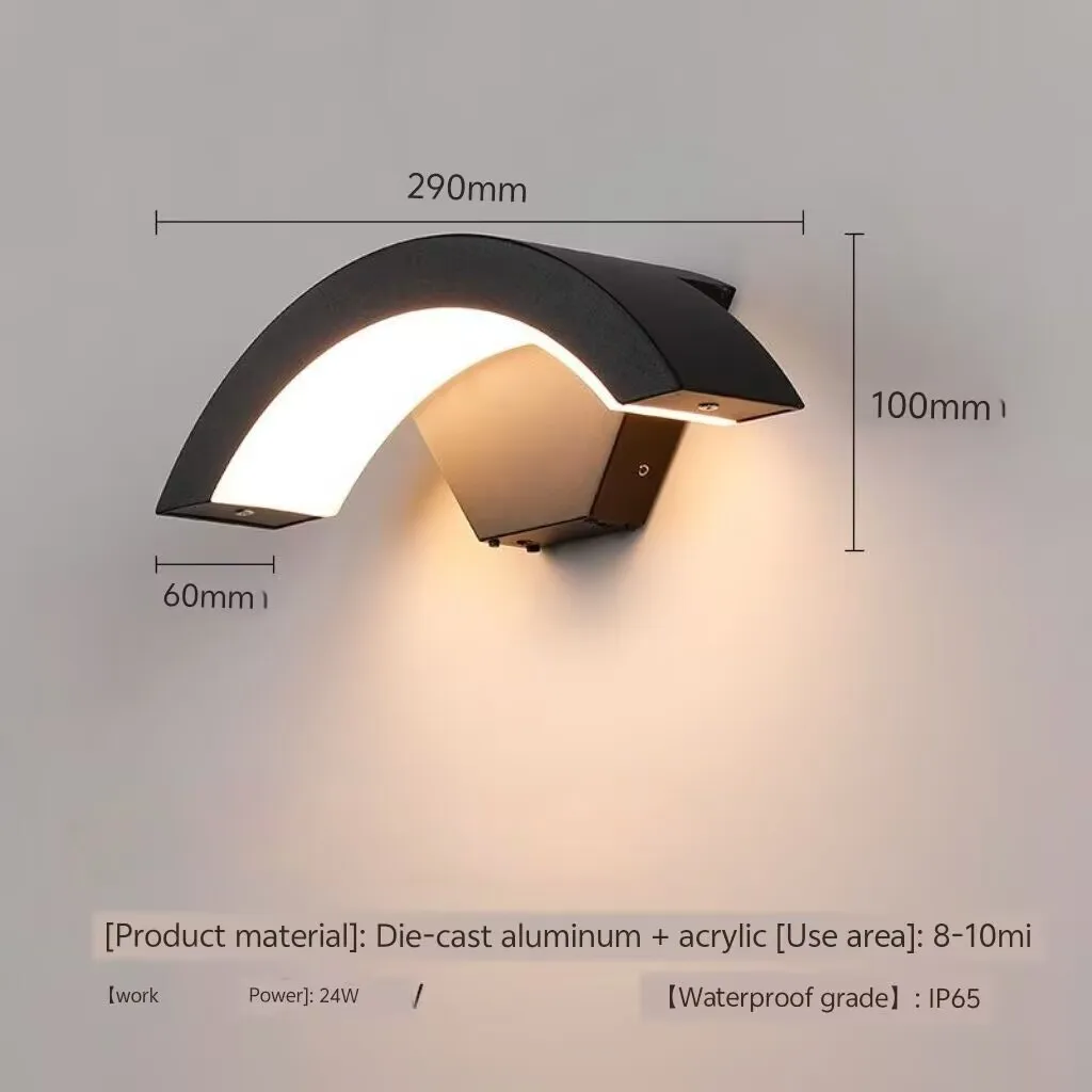 

Наружный водонепроницаемый настенный светильник с датчиком человека, садовый настенный светильник, настенный светильник в форме луны на открытом воздухе на балконе