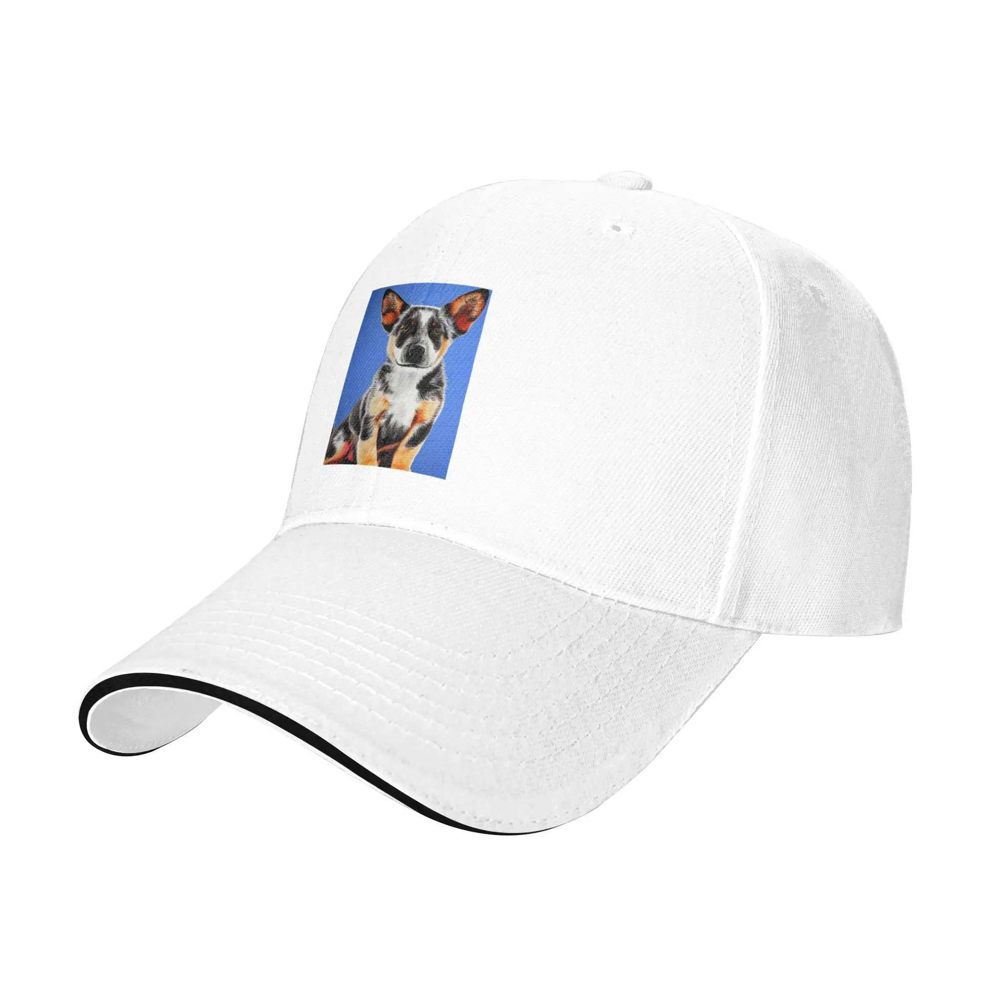 Cute Australian cattle dog puppy Cap Casual Baseball Caps Adjustable Hat Hip Hop Summer Unisex Baseball Hats Customizable