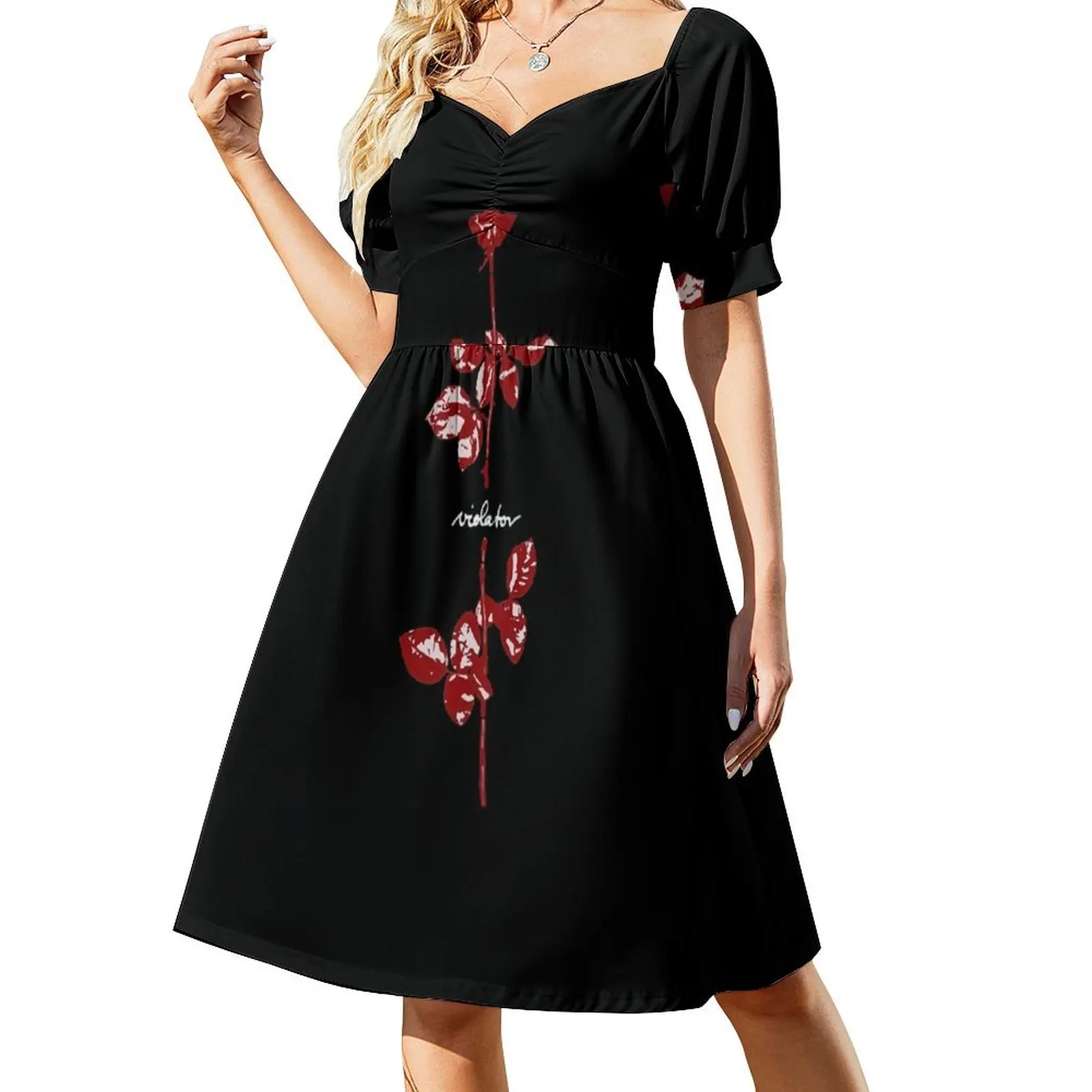 

Policy of Truth Dm Music Band Violator Gift Fan Short Sleeved Dress evening dress Beachwear Dress