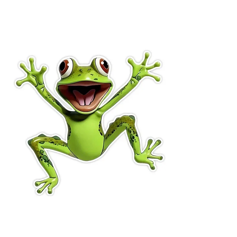 

Cartoon Leaping Frog Car Sticker - PVC Weatherproof Vinyl Decal for Windows, Bumpers, Laptops & Crafts