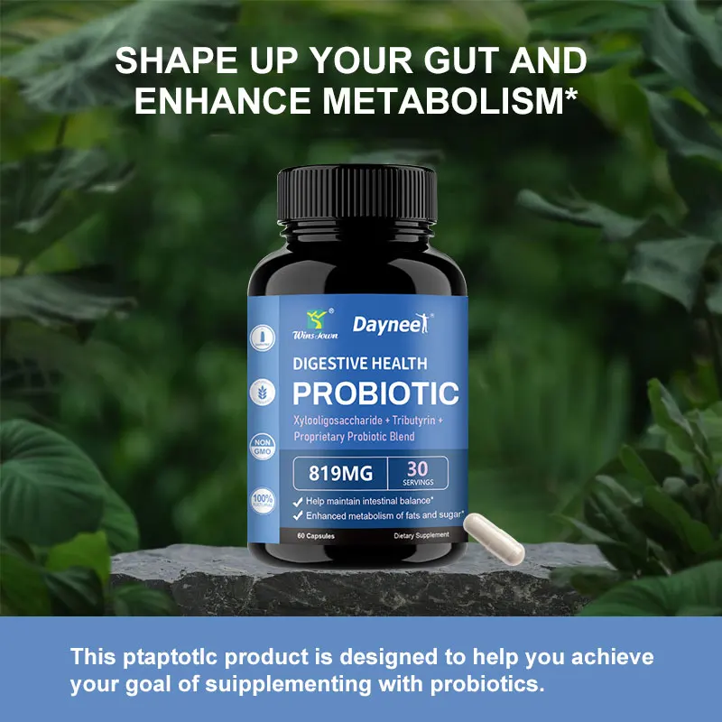 Digestive Health Probiotic Capsules Xylooligosaccharides Tributyrin Proprietary Probiotic Blend Help maintain intestinal balance