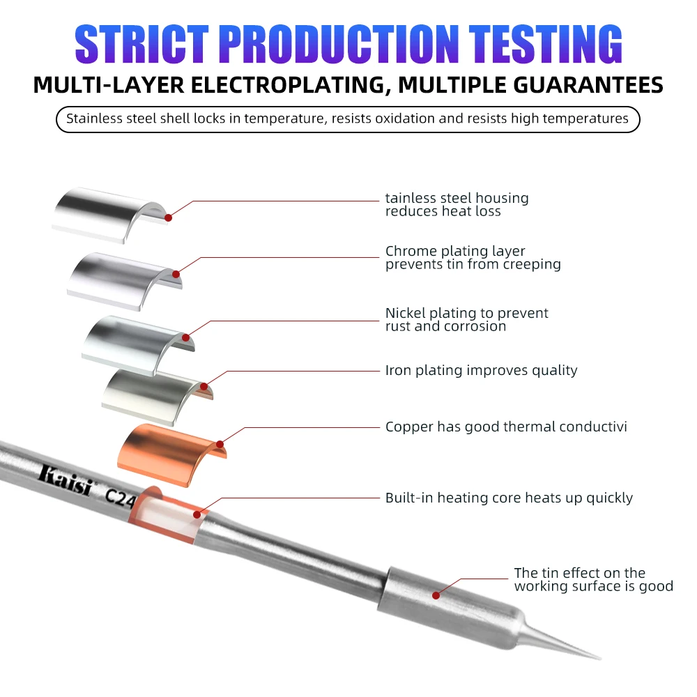 115 납땜 인두 팁 OEM 용접 팁 Sugon i2C AIFEN A9 납땜 스테이션 핸들 용 무연 가열 코어