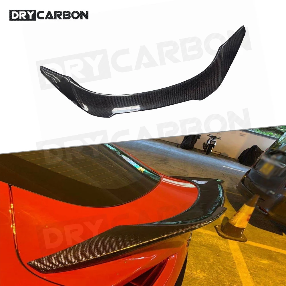 

For Toyota Supra 2019 - 2020 Carbon Fiber Car Rear Trunk Spoiler Lip Wing Guard Cover FRP Car Styling