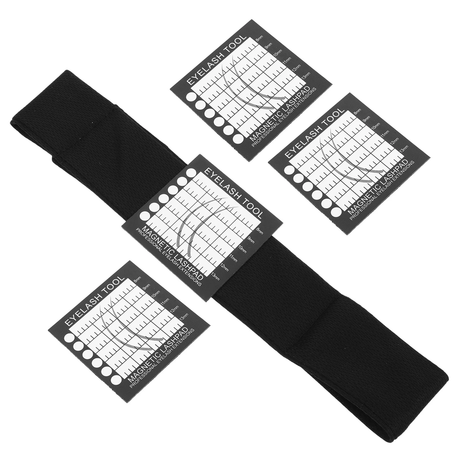 Caja de almacenamiento de almohadillas magnéticas para pestañas, soporte de exhibición de poliéster duradero para herramientas de extensión de pestañas, estuche organizador, pestañas postizas portátiles
