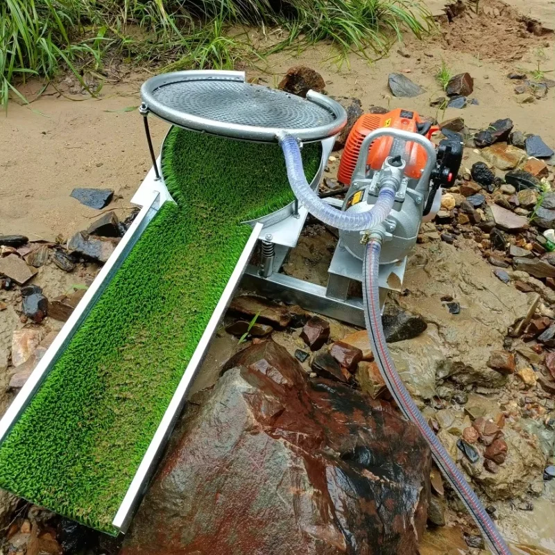 

Automatic Mini Engine Gold Panning Equipment Gravity Mining Concentrator With Gear Core Gold Separator Washing Machine