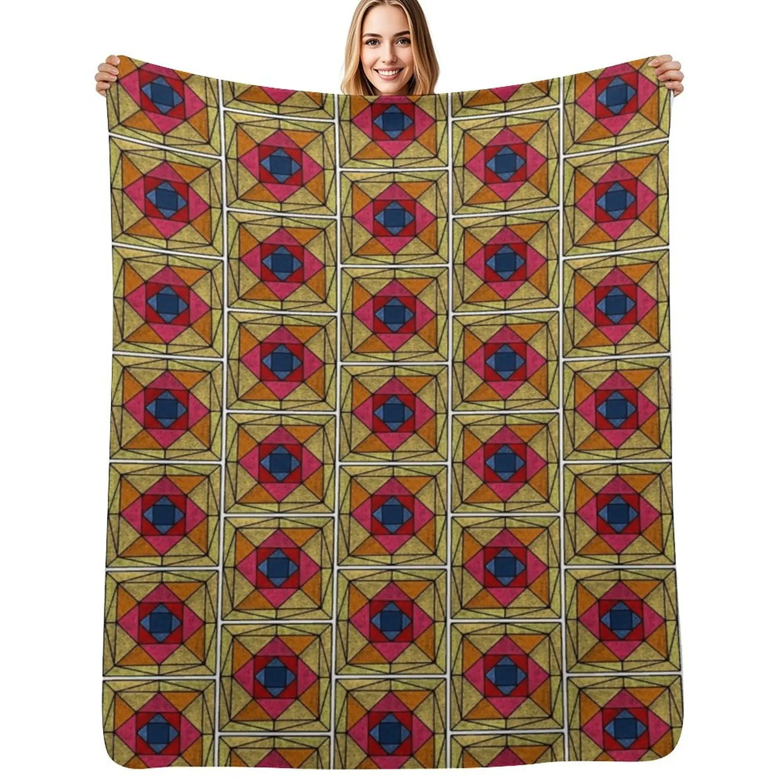 

Suspiria Stained Glass Ceiling Throw Blanket Luxury warm winter Giant Sofa Decorative Throw Blanket