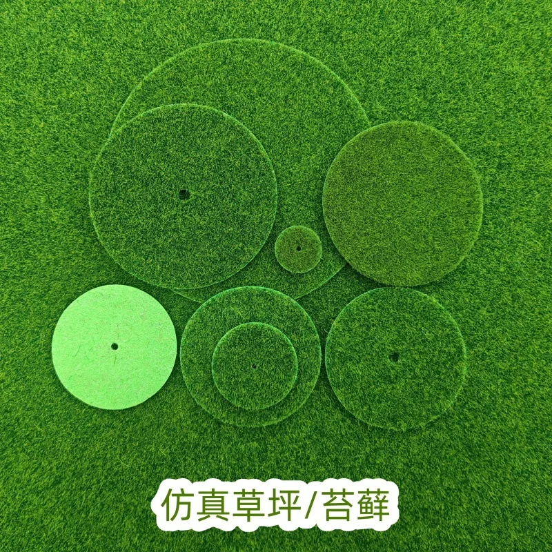 5Pcs Circular Lawn Model Decoration Grassland Base DIY Building Sand Table Turf Green Grass Diorama Accessories Dia 2.5cm-10cm