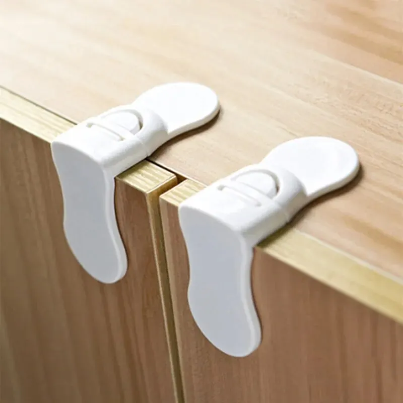 

5Pcs Safety Drawer Lock Children Anti-Pinching Hand Cabinet Lockers Refrigerator Closet Protection Kids Safe Buckle Locks