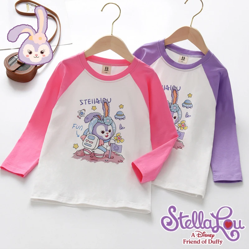 子供のためのディズニーTシャツ,スタルーウの漫画のスウェットシャツ,ラウンドネック,長袖,カジュアル,コットン,秋の服