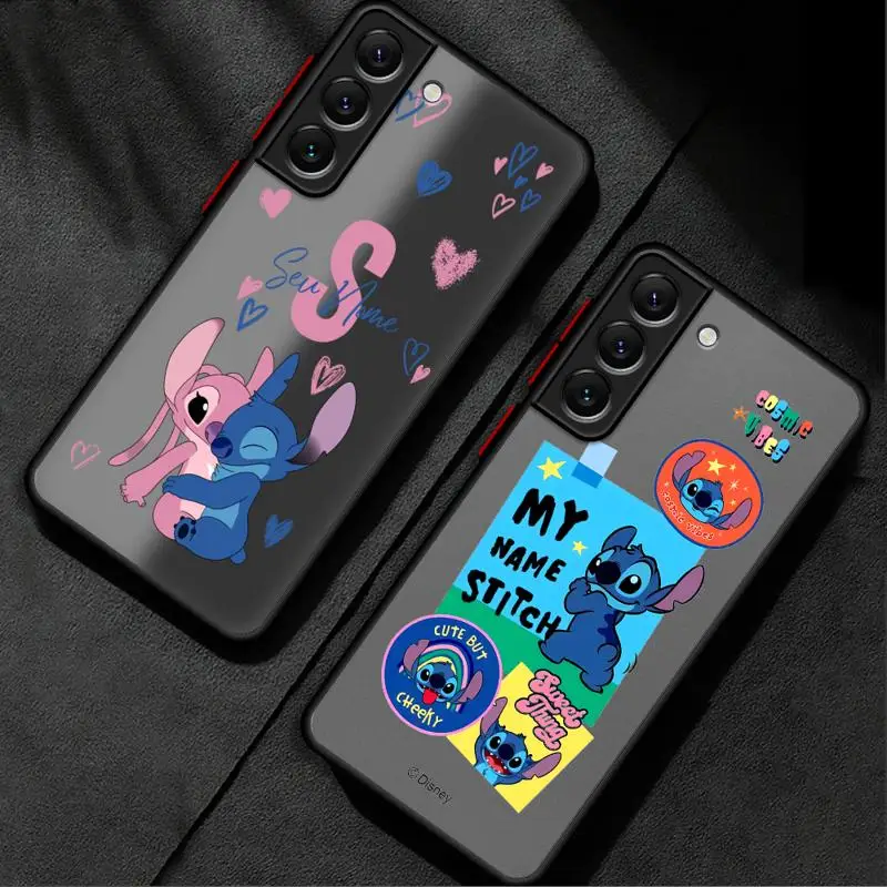 Disney Stitch Angie Cool Art phone case for Samsung Galaxy S22 S24 ultra fe S10 20 S21 S23plus 10 Los casos matte frosted fundas