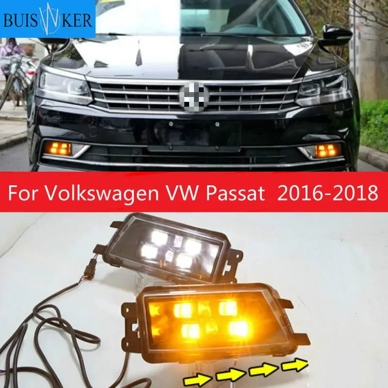 

2Pcs For Volkswagen VW Passat 2016-2018 Fog Lamp Car LED DRL Daytime Running Light