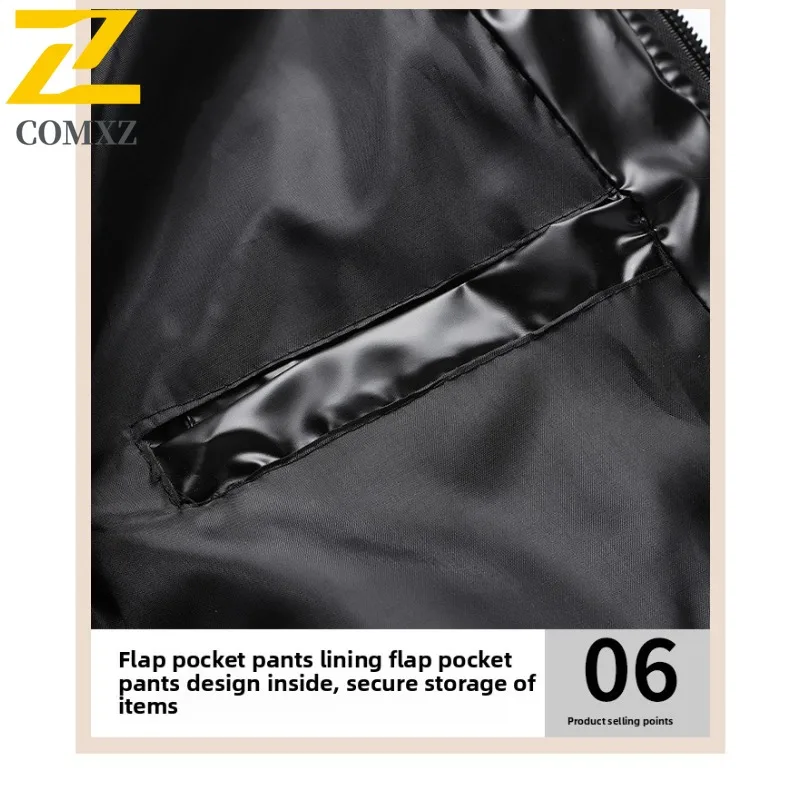 COMXZ 2025 Mens Thickened Shiny Fleece Stand Collar Jacket Winter American Style Casual Outdoor Sports Windproof Workwear Coat