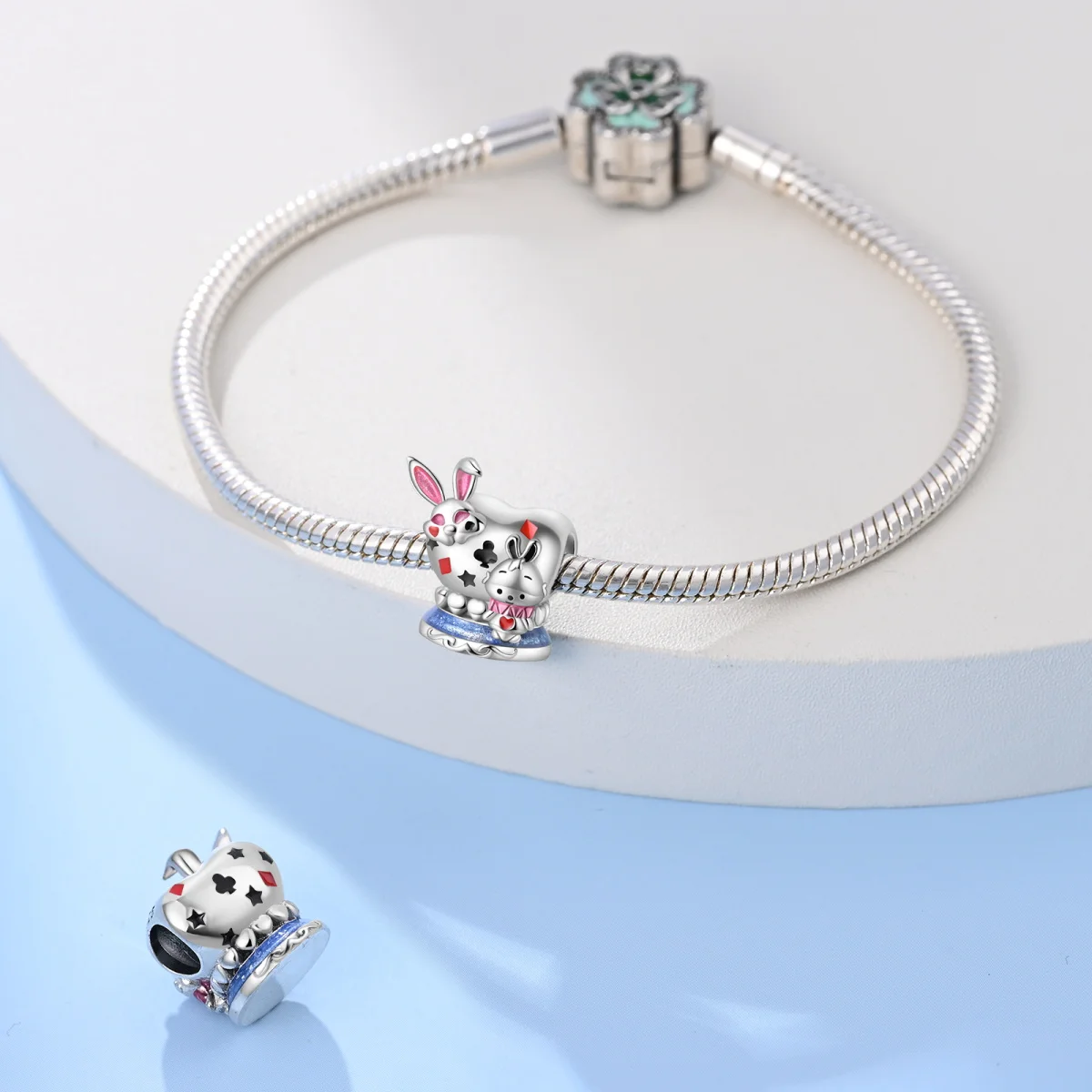 Sterling Silver 925 Fairy Tale World Series Fairyland Rabbit Charms Beads Fit Original Bracelet for Women Diy Fine Jewelry Gift