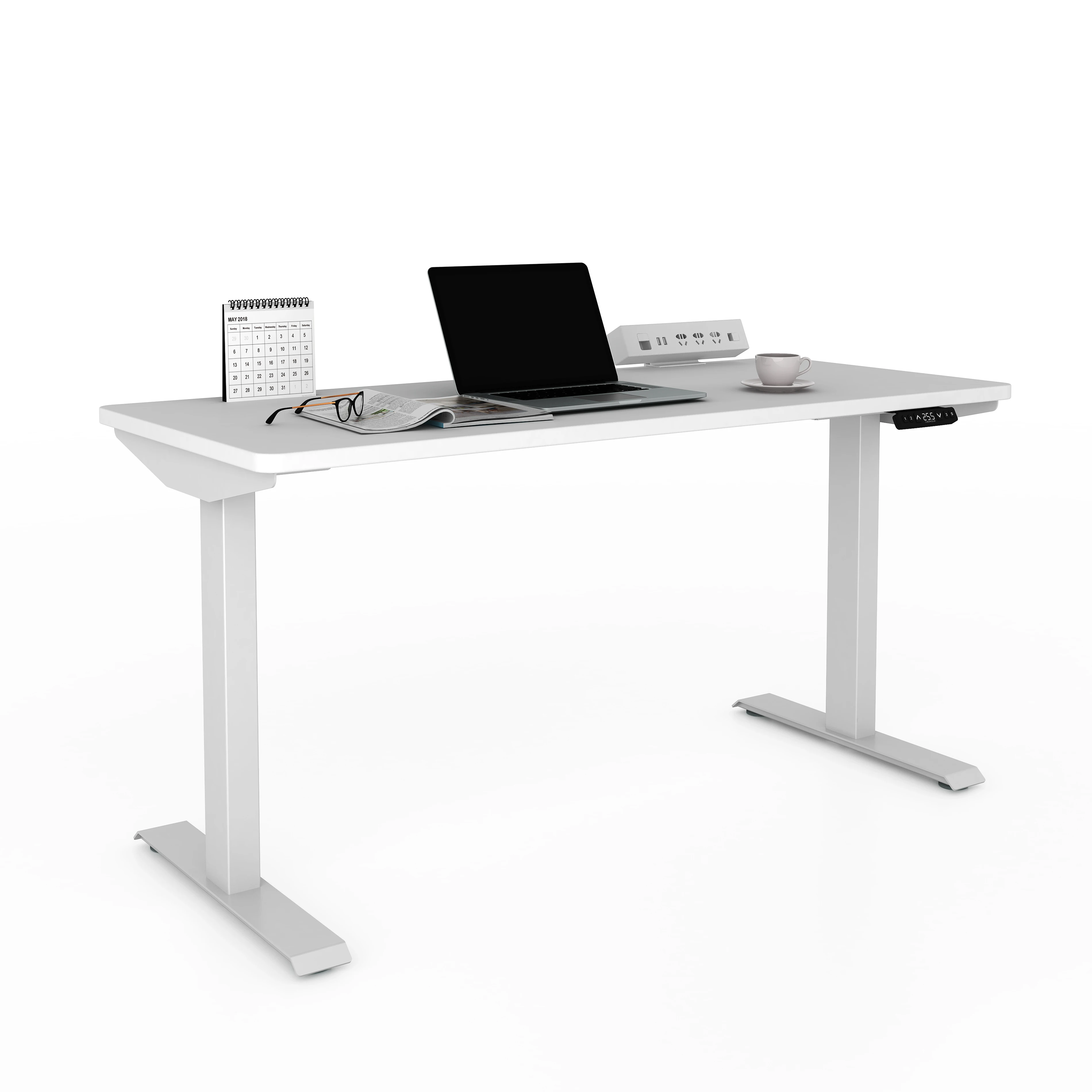 Height Adjustable Standing Desk Frame Ergonomic Office Desk Electric Lifting Computer Table with Easy Assembly
