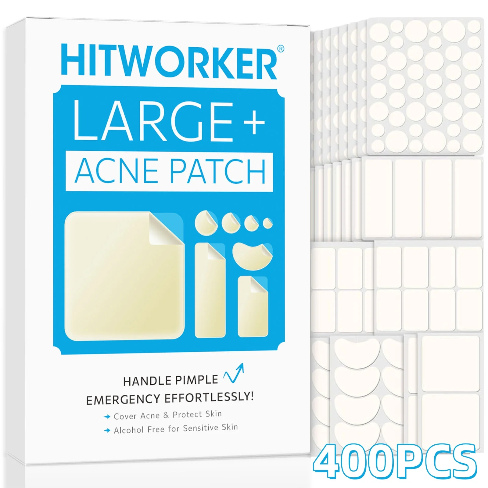 Parche hidrocoloide para el acné, esencia para el cuidado de limpieza facial, accesorio de herramienta, invisible e impermeable, adecuado para todo tipo de piel