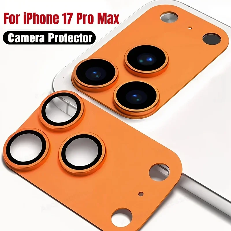 1-3Set Ultra HD Rugged Camera Screen Protector Film for IPhone 17 Pro Max 17Pro Tempered Glass Metal Lens Ring Cover Accessories