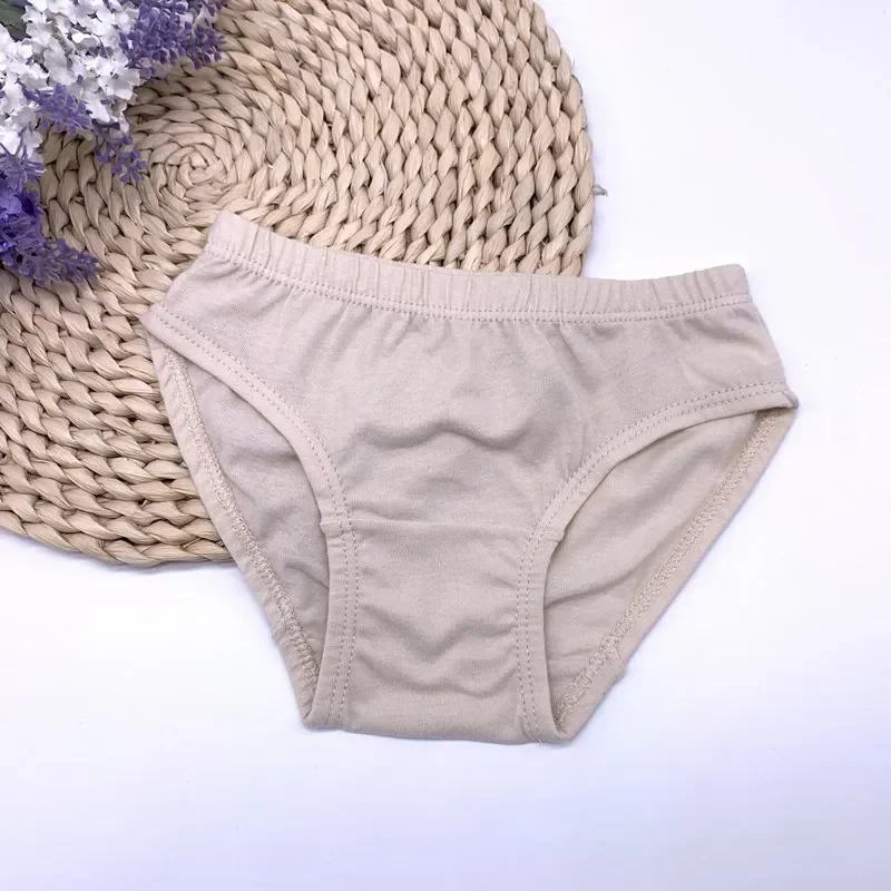 12pcs/Lot Solid Color Boys Underewears Baby Brief Panites Cotton Shorts Suit 2-11Years